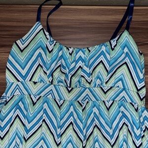 Blue zigzag dress